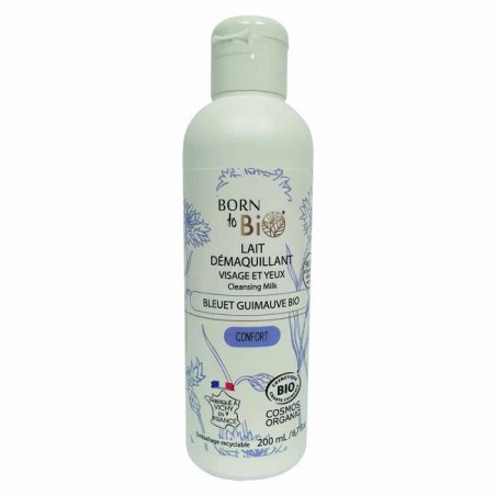 Lait Démaquillant Bleuet et Guimauve Born to Bio 200 ml