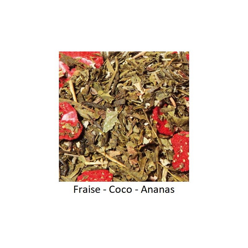 Thé vert Bio Strawberry Colada Fraise - Coco - Ananas