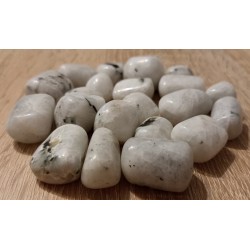 Pierre de lune Labradorite blanche ou Rainbow Moonstone pierre roulée de qualité AA