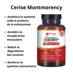 Cerise Montmorency et Cerise noire Prowise Healthcare 200 gélules 3100mg Cherry+