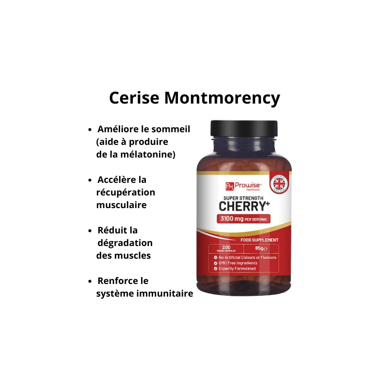 Cerise Montmorency et Cerise noire Prowise Healthcare 200 gélules 3100mg Cherry+