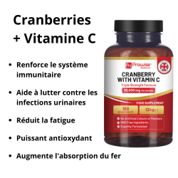 Cranberries et vitamine C pour lutter contre les infections urinaires / cystites
