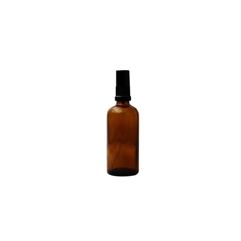 Flacon vaporisateur en verre brun avec spray 100 ml