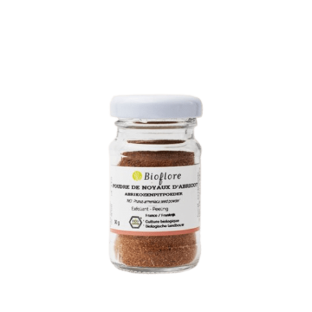 Poudre de noyaux d'abricot BIO Bioflore 30g Exfoliant naturel