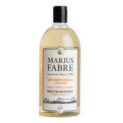 Savon de Marseille liquide Marius Fabre 1L Ecorces d'orange et Cannelle