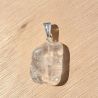 Cristal de roche pendentif oeillet argent