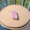 Pendentif thulite oeillet argent modèle moyen lithothérapie