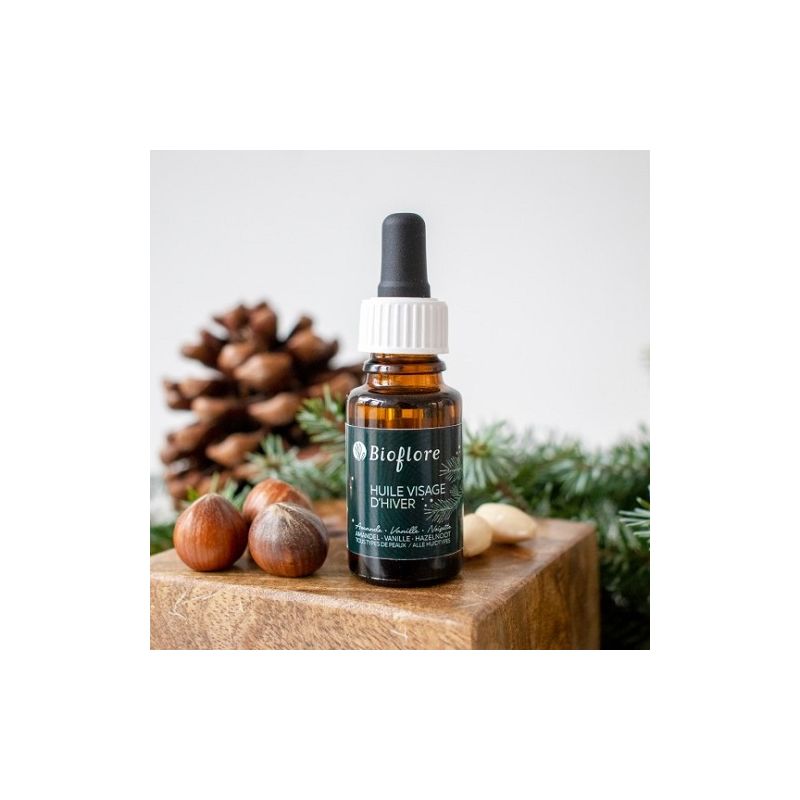 Huile visage d'hiver Bioflore noisette amande et macérat de vanille