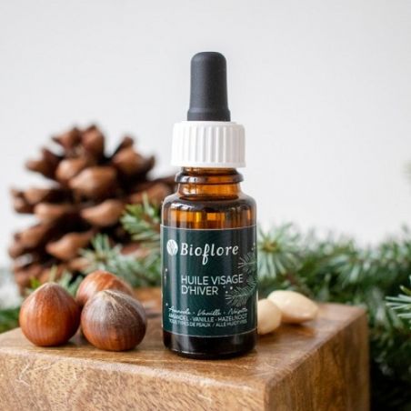 Huile visage d'hiver Bioflore noisette amande et macérat de vanille