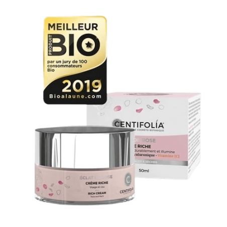 Crème riche éclat de rose BIO Centifolia 50ml meilleur produit bio