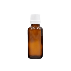 Flacon ambré compte-gouttes pour huiles essentielles ou huiles végétales 30 ml
