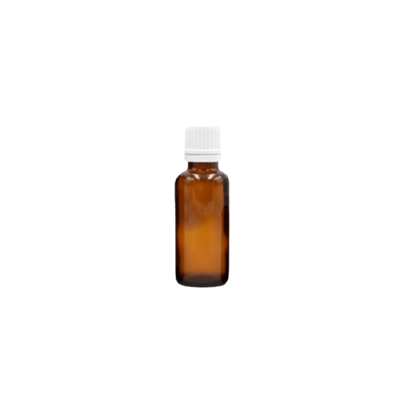 Flacon ambré compte-gouttes pour huiles essentielles ou huiles végétales 30 ml