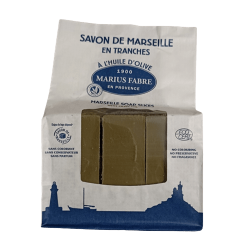 Tranches de savon de Marseille Marius Fabre 1kg environ 5x200g