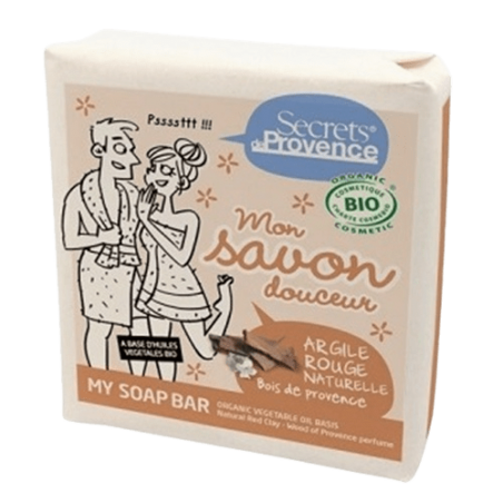 Savon douceur Bois de Provence à l'argile rouge BIO Secrets de Provence 100g