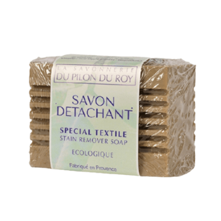 Savon détachant textile écologique Savonnerie du Pilon du Roy 300g taches de graisse, tache de sang, etc