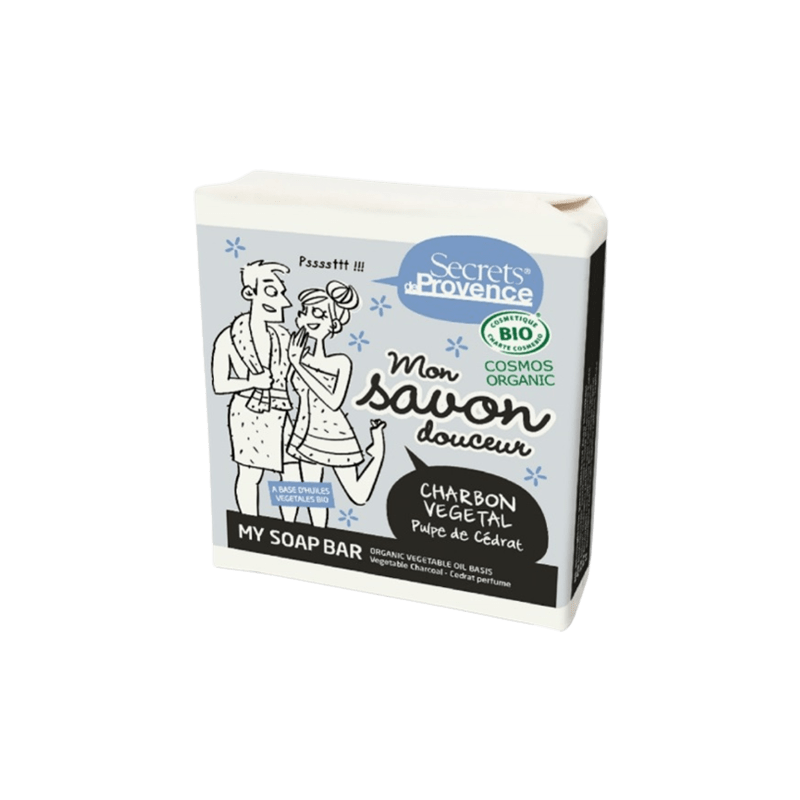Savon douceur BIO Pulpe de Cédrat au Charbon végétal Secrets de Provence 100g