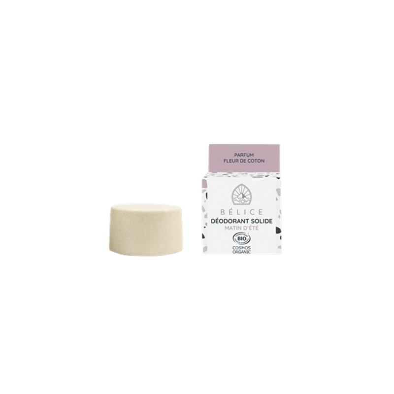 Déodorant solide Bio Bélice Matin d'été parfum Fleur de coton