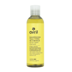 Shampoing tous types de cheveux BIO Avril à l'aloe vera et huiles essentielles d'agrumes