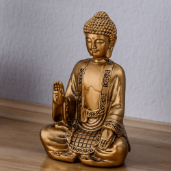 Statuette Bouddha méditation doré