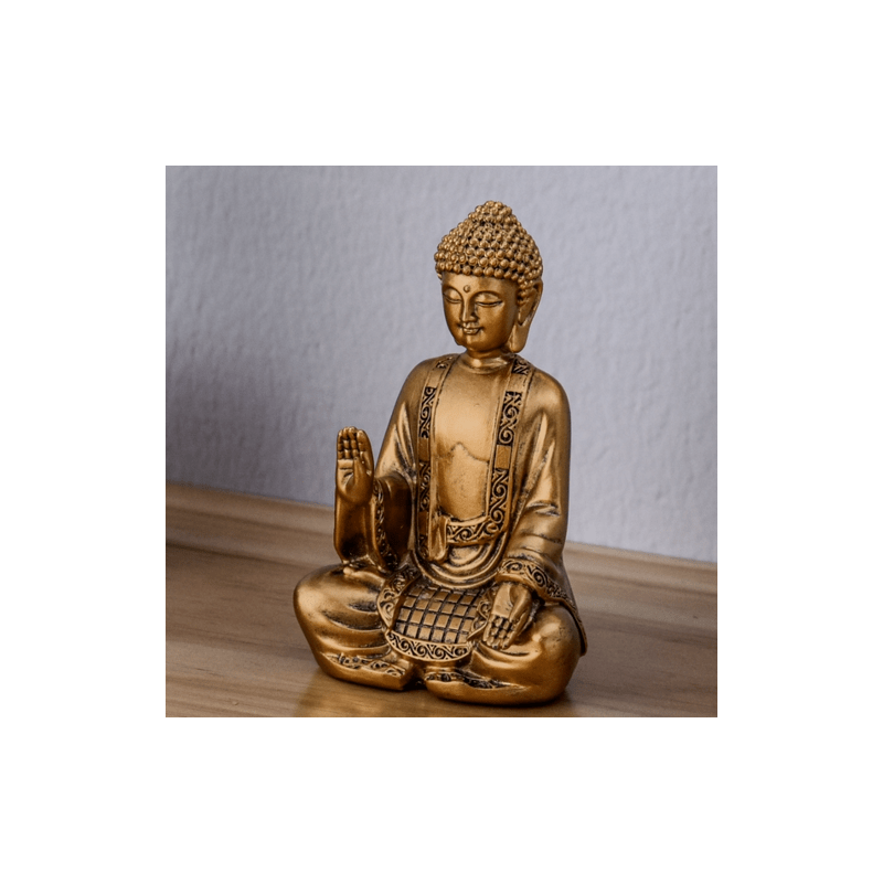 Statuette Bouddha méditation doré