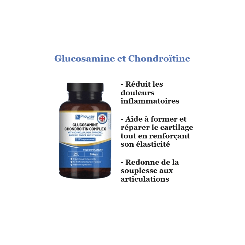 Glucosamine et Chondroïtine - Douleurs articulaires, souplesse des articulations