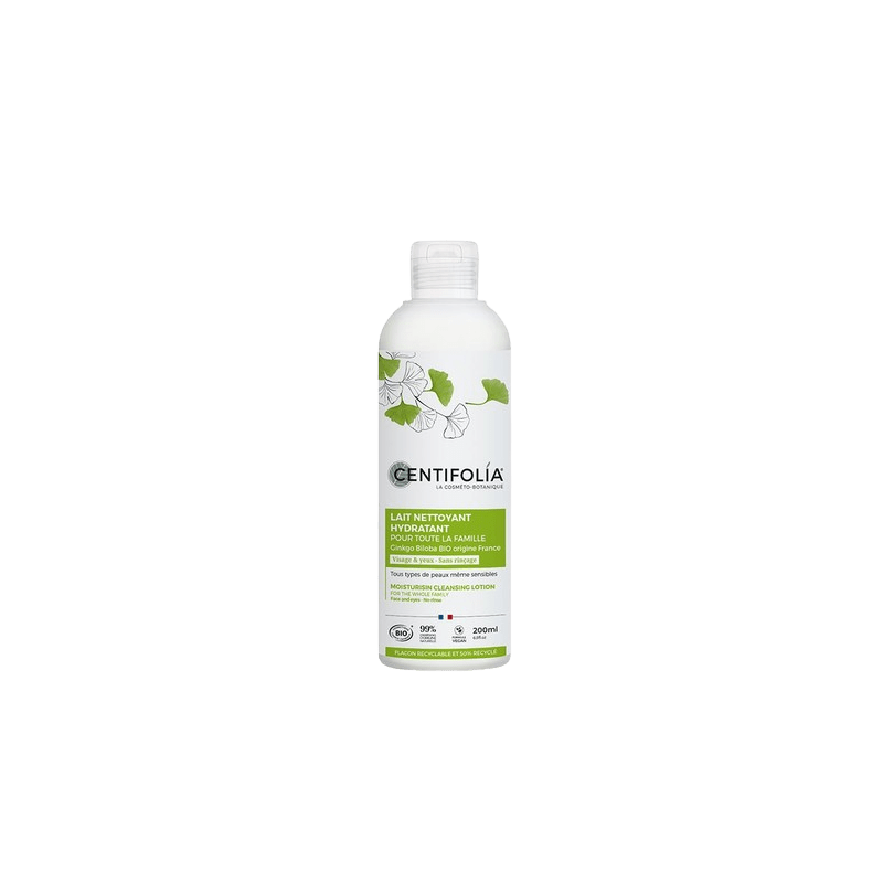 Lait nettoyant hydratant démaquillant Centifolia Ginkgo Biloba 200ml