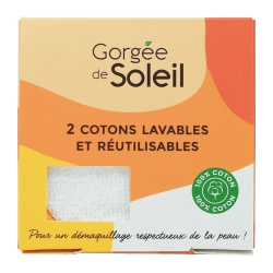 Carrés cotons démaquillants lavables Gorgée de soleil