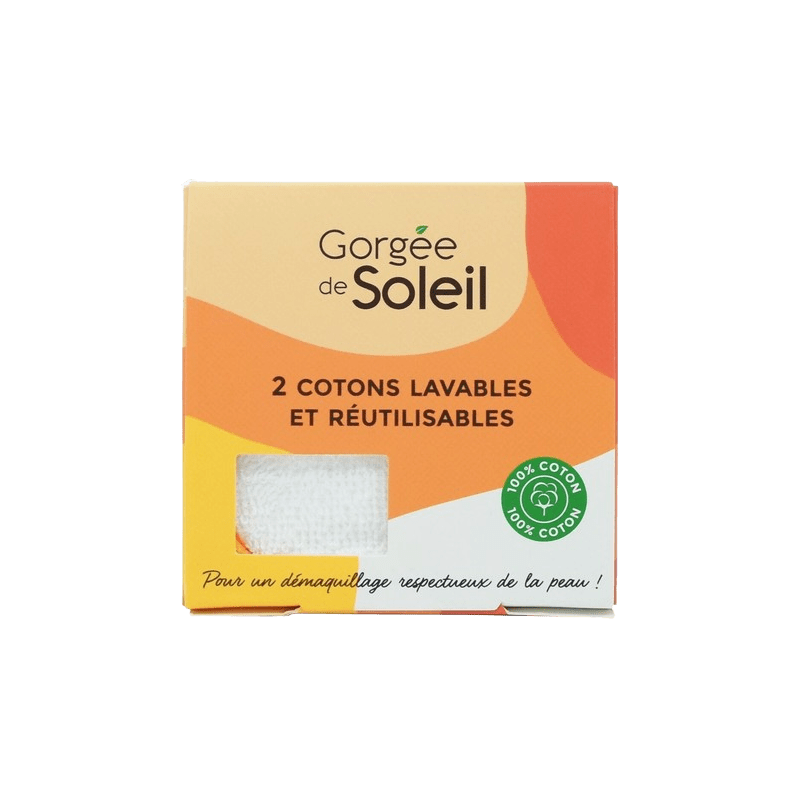 Carrés cotons démaquillants lavables Gorgée de soleil
