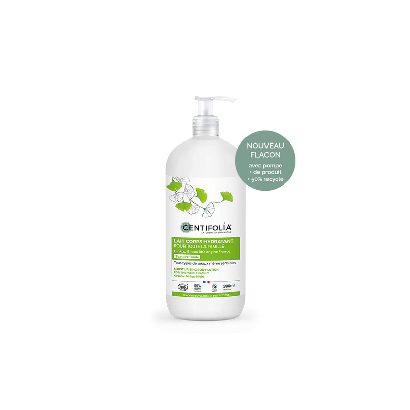 Lait corps hydratant pour toute la famille Centifolia Ginkgo Biloba Bio