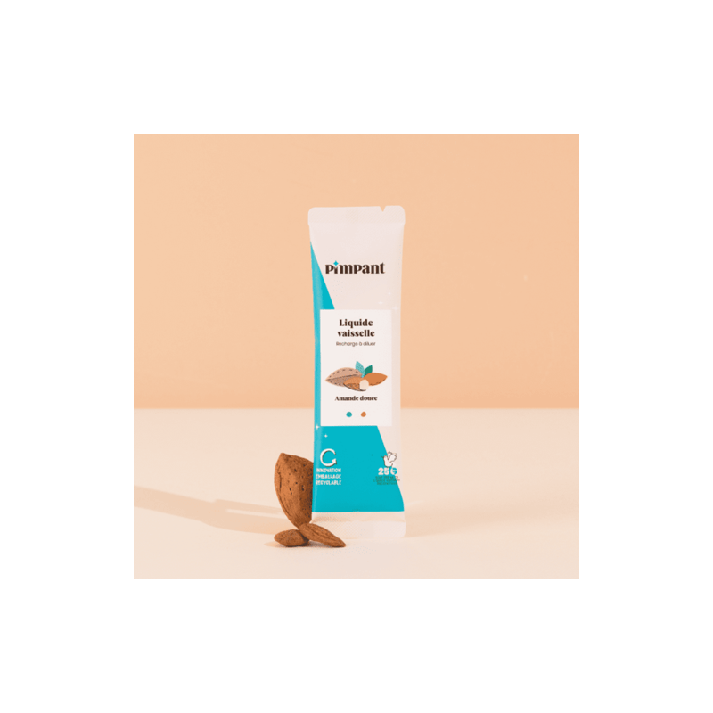 Poudre à diluer Pimpant pour fabriquer son liquide vaisselle - recharge 25g amande douce