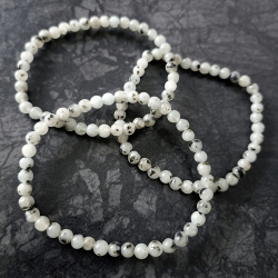 Bracelet élastique pierres de Jaspe Kiwi 4mm