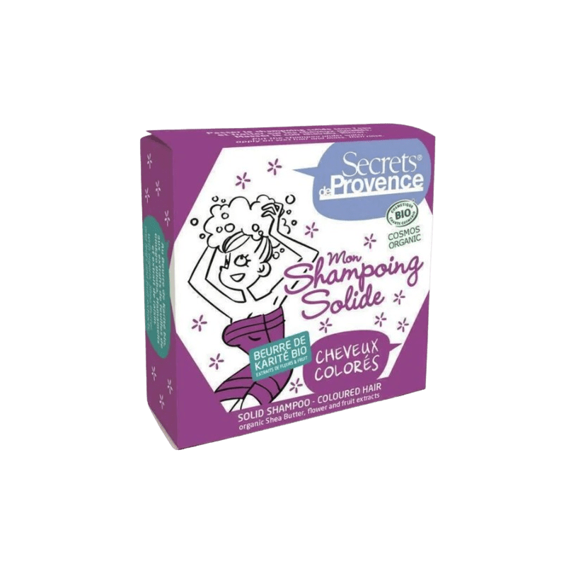 Shampoing solide BIO pour cheveux colorés Secrets de Provence