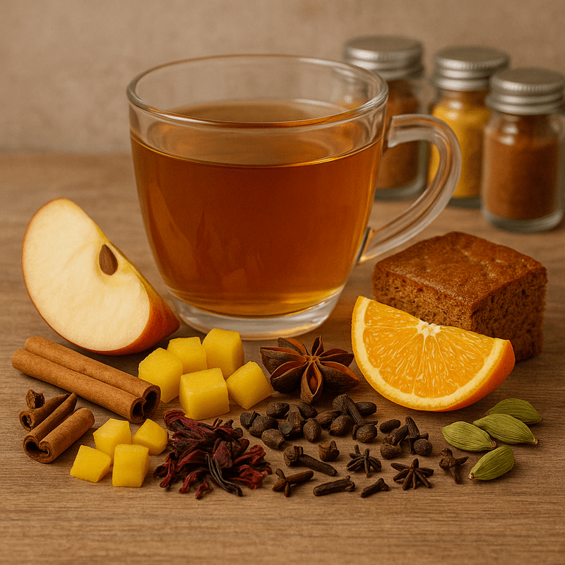 Infusion Pain d'épices (coriandre, cumin, fenouil, anis, muscade, badiane, girofle, cardamome, cannelle, vanille)
