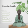 Statue Bouddha Méditation vert 20 cm