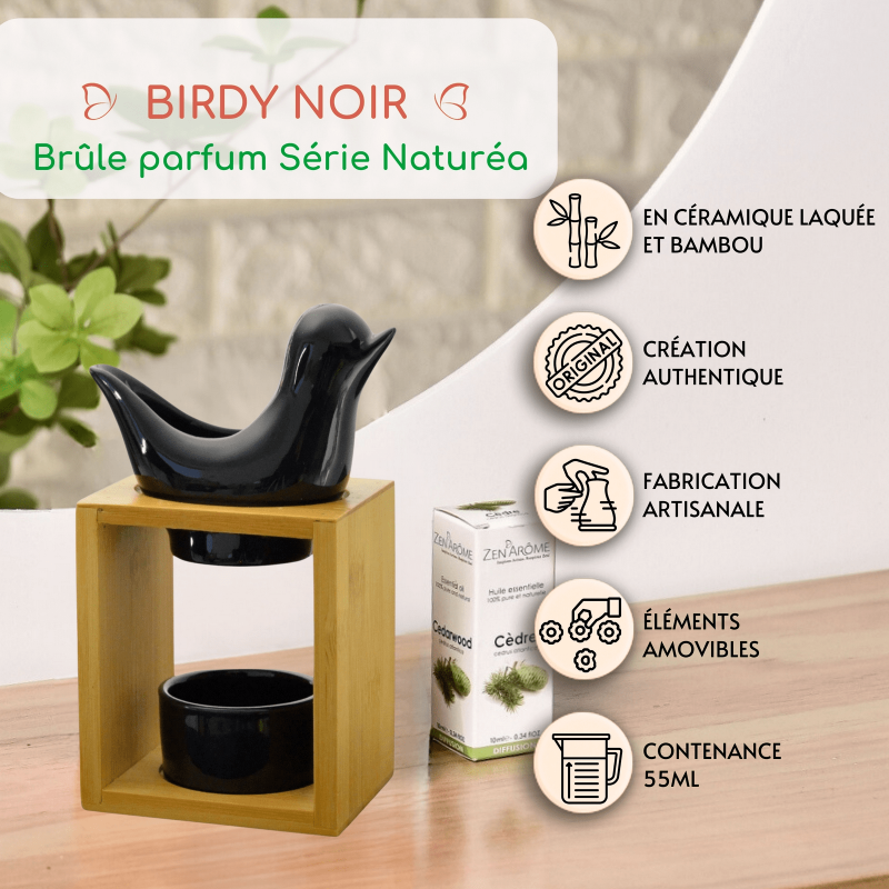 Brûle-parfum série Naturéa Birdy Zen'arôme