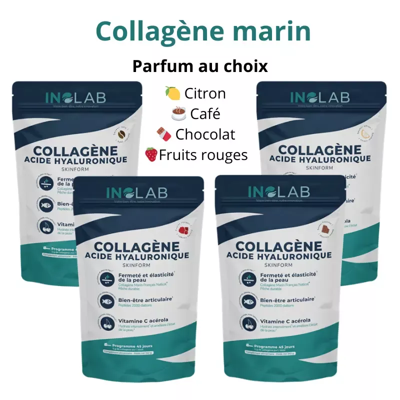 Collagène marin et acide hyaluronique INOLAB Skinform - Saveur au choix