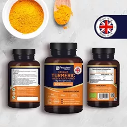 Curcuma + Gingembre + Poivre noir 180 gélules 720mg curcuma + 30mg gingembre + 10mg poivre noir