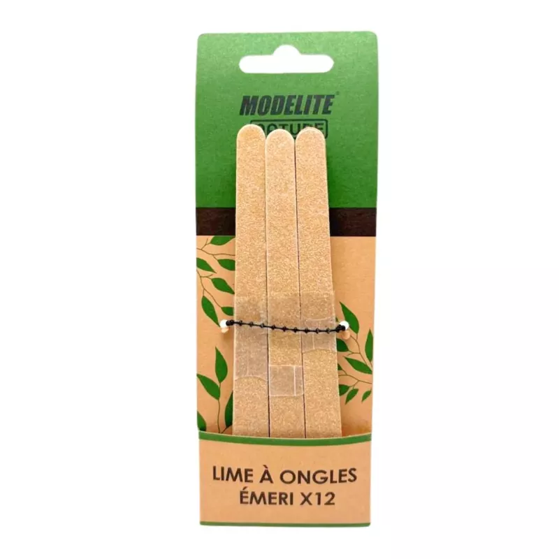 Lot de 12 limes à ongles naturelles Emeri