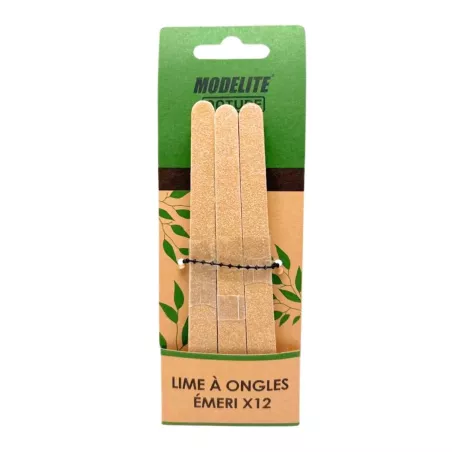 Lot de 12 limes à ongles naturelles Emeri