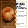 Bougeoir en cristal de sel rose de l'Himalaya