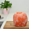 Bougeoir en sel rose de l'Himalaya