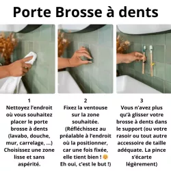 Comment utiliser le porte brosse à dents ventouse Apimani