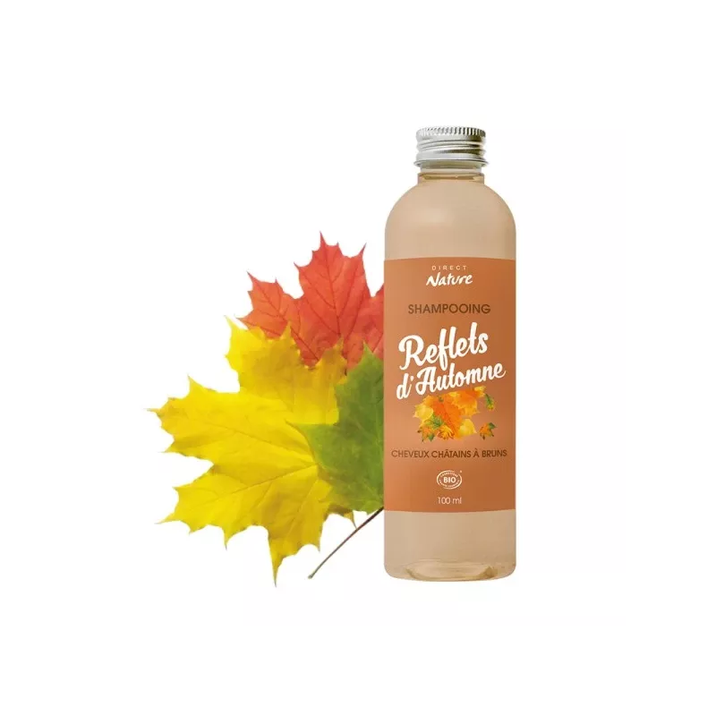 Shampoing Reflets d'automne Direct Nature 100 ml cheveux châtains, roux, cuivrés