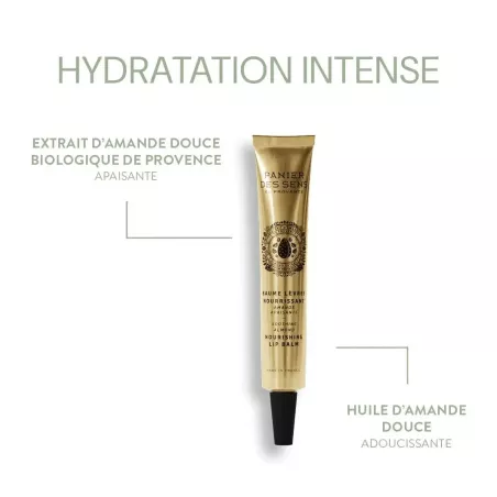 Baume à lèvres nourrissant à l'Amande Panier des Sens 15 ml