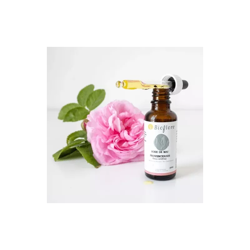 Macérat solaire de Rose de mai dans huile de Jojoba BIO Bioflore 30 ml