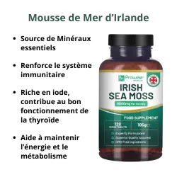 Mousse de mer d'Irlande 6000 mg - 120 comprimés Prowise Healthcare