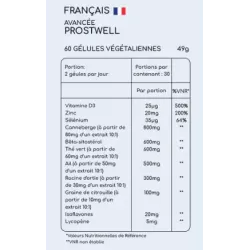 Ingrédients Prostwell+ Complément alimentaire Prostate