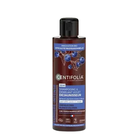 Shampoing démêlant violet déjaunisseur Centifolia Bio 200 ml