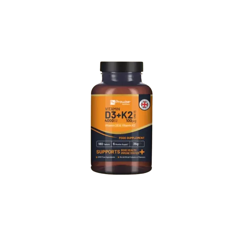 Vitamine D3 + K2 180 comprimés 6 mois d'utilisation