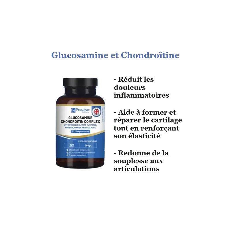 Glucosamine et Chondroïtine - Douleurs articulaires, souplesse des articulations